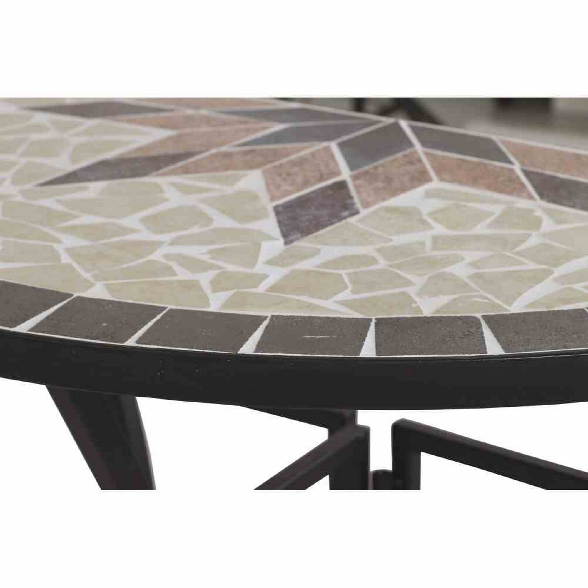 Gartentisch 'Stella' klappbar Stahl/Keramik 70 x 71 x 35,5 cm