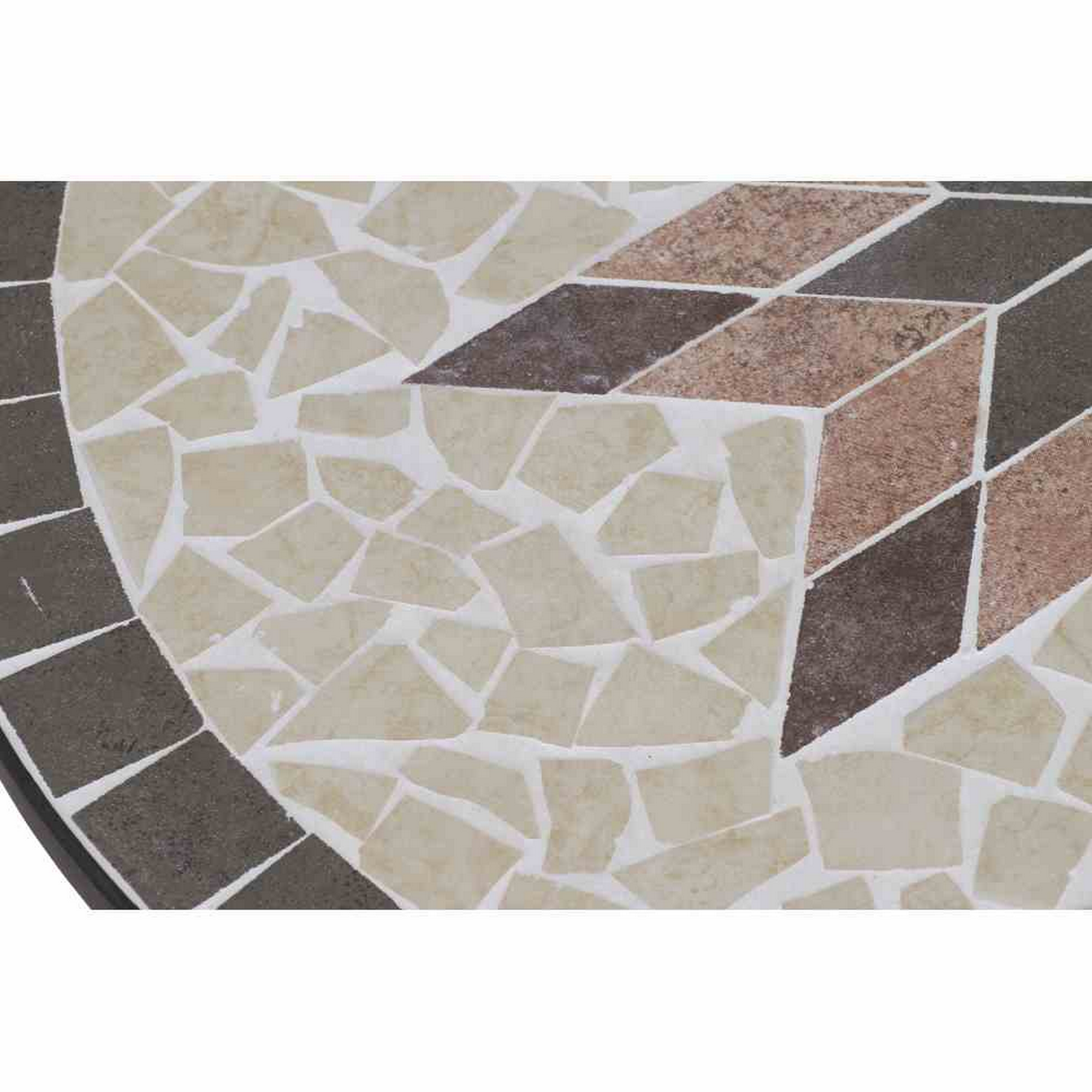 Anstelltisch 'Stella' halbrund schwarz Mosaik 71 x 70 x 35,5 cm + product picture