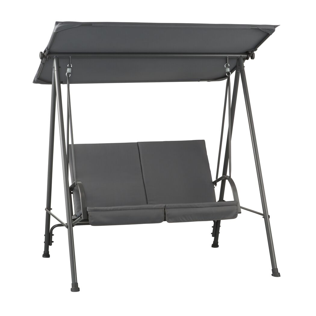 Hollywoodschaukel Mona 2-Sitzer grau