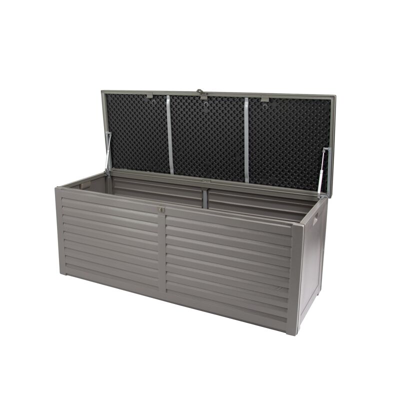 Geöffnete graue Kissenbox Molly