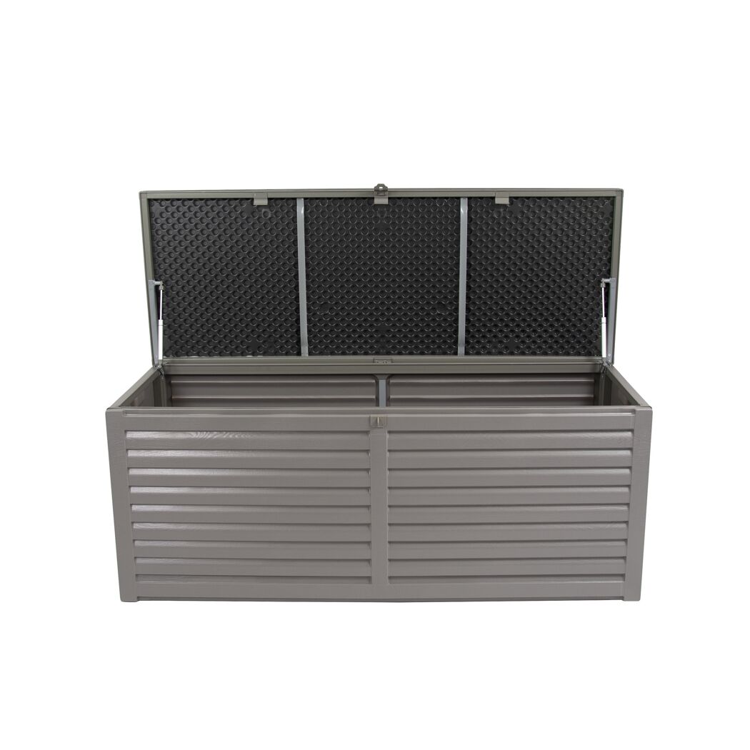 Geöffnete graue Kissenbox Molly