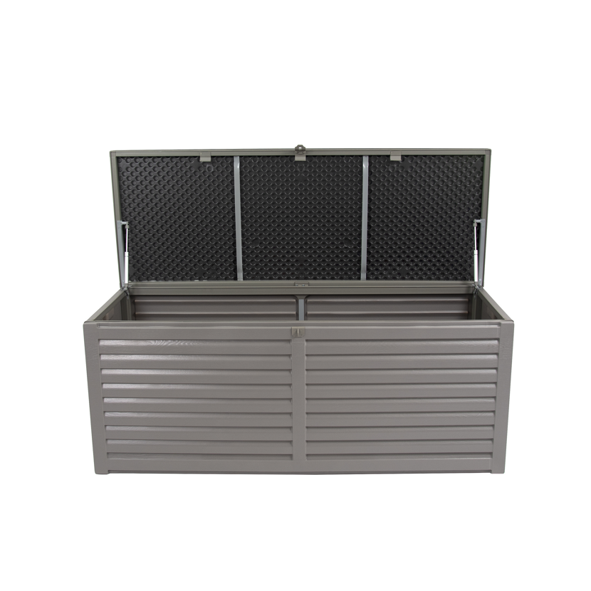 Geöffnete graue Kissenbox Molly