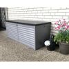 Graue Kissenbox Molly mit dunklem Deckel