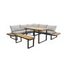 Eckloungeset Rosalie 5-tlg. mit Tisch und Bank