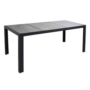 Gartentisch 'Chiara' schwarz/grau 195 x 90 x 74 cm