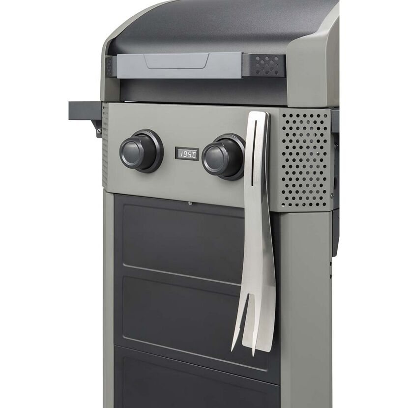 Gasgrill mit Grillzange, Detailansicht