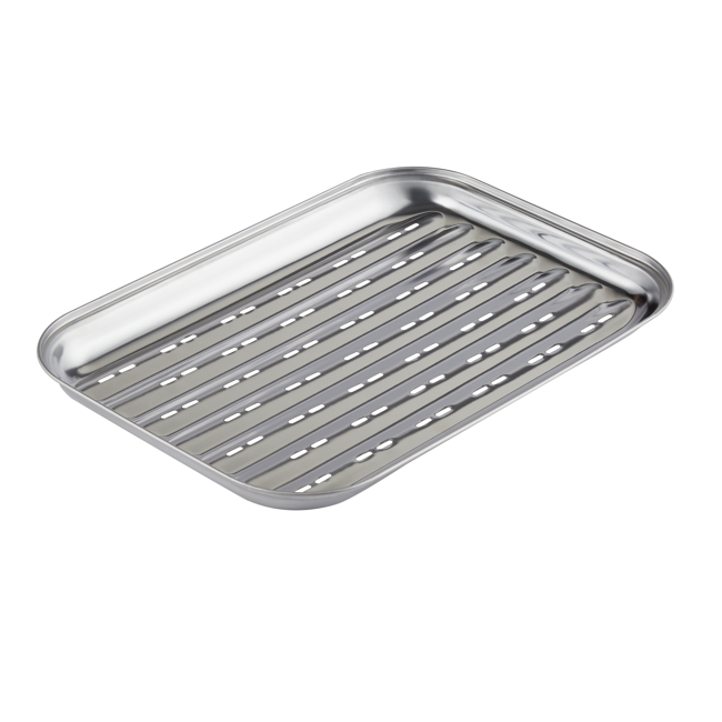 Bild von Grillschale Edelstahl 34,5 x 24,3 cm