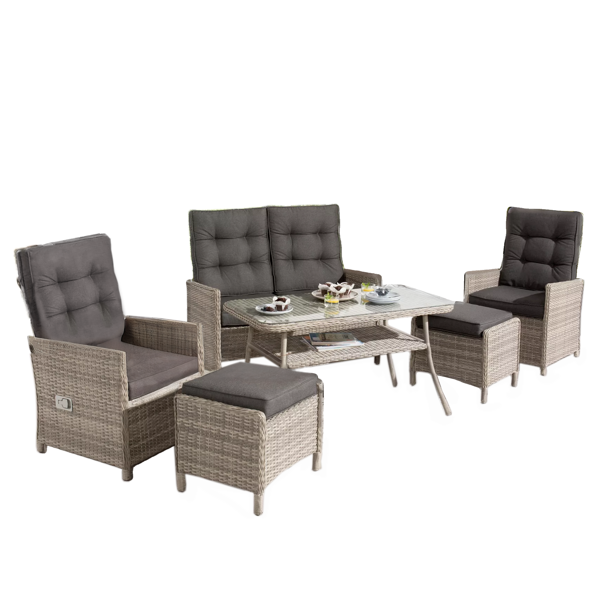 Gartenmöbelset 'Paula' für 4 Personen Aluminium