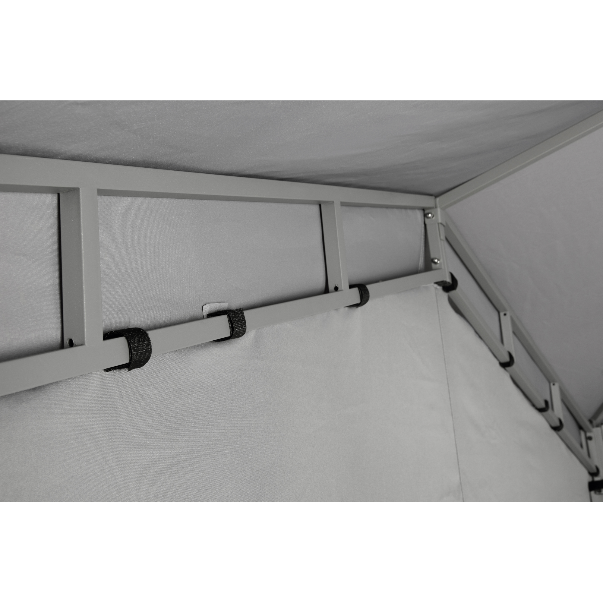 Pavillon 'Marabo' mit 2 Seitenteilen grau 305 x 305 cm + product picture