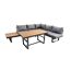 Dreiteiliges Loungeset Largo mit Tisch und Eckteil