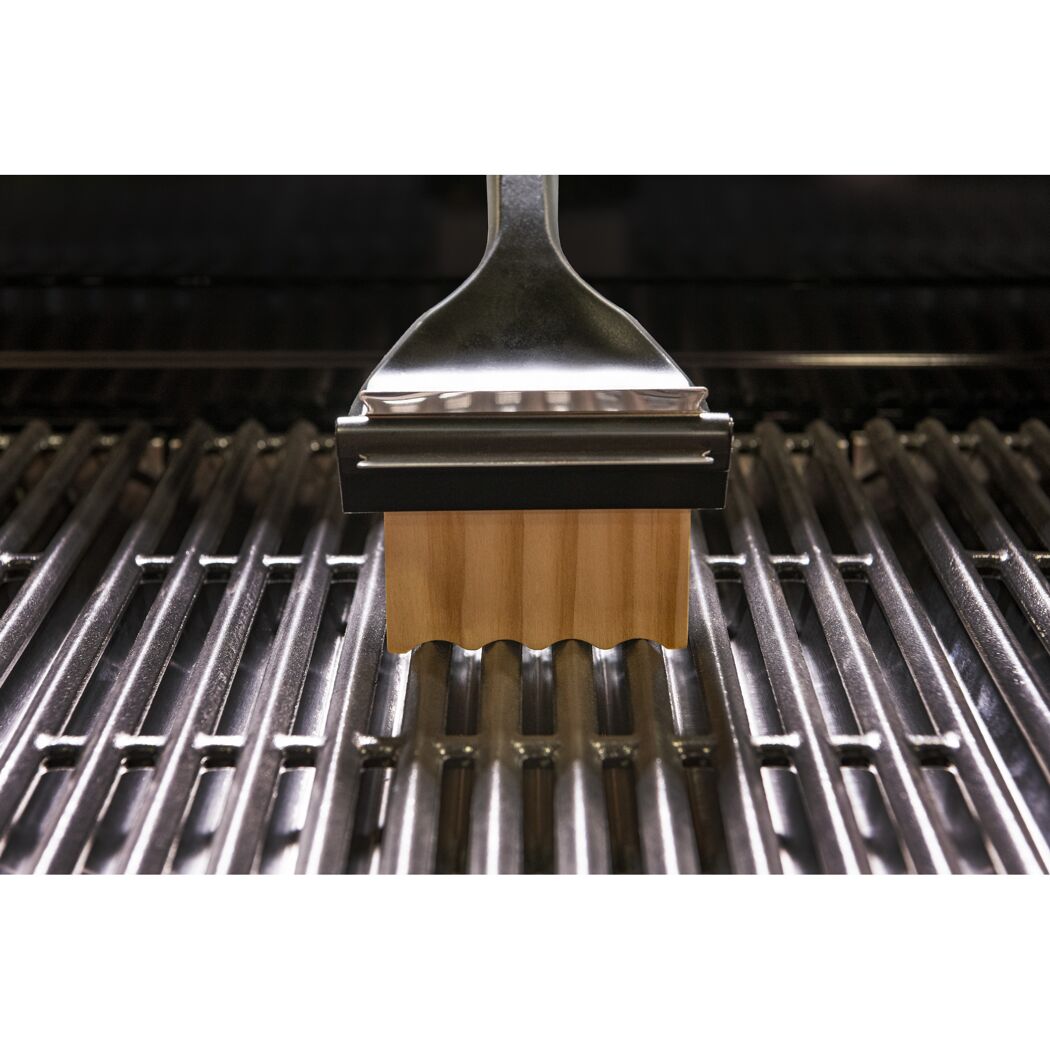 Grillbürste aus Holz und Metall