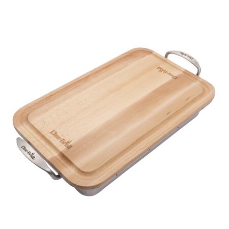 2. Bild von Grillschale mit Schneidebrett 'GRILL+®' Edelstahl/Holz, 43 x 23,5 x 9 cm