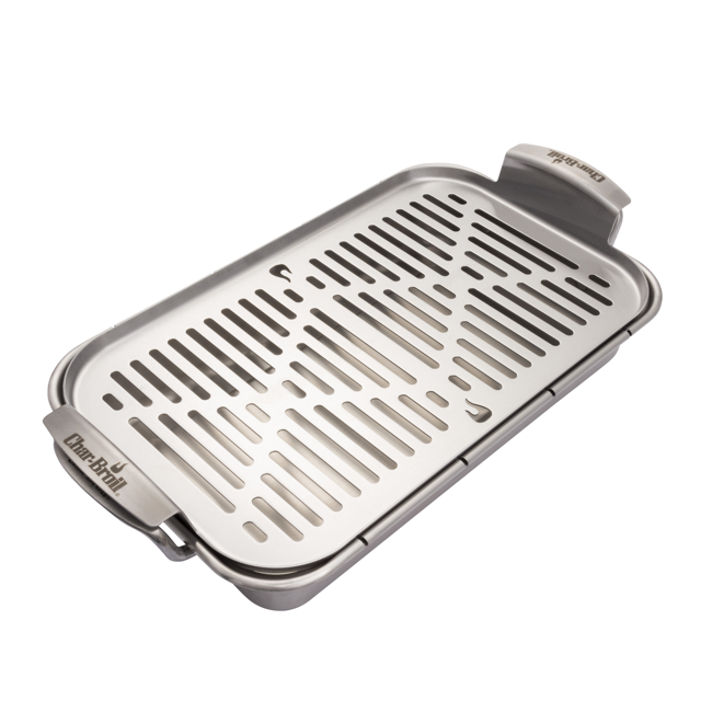 Bild von Grillpfanne 'GRILL+®' Edelstahl 42,5 x 22 x 5 mm