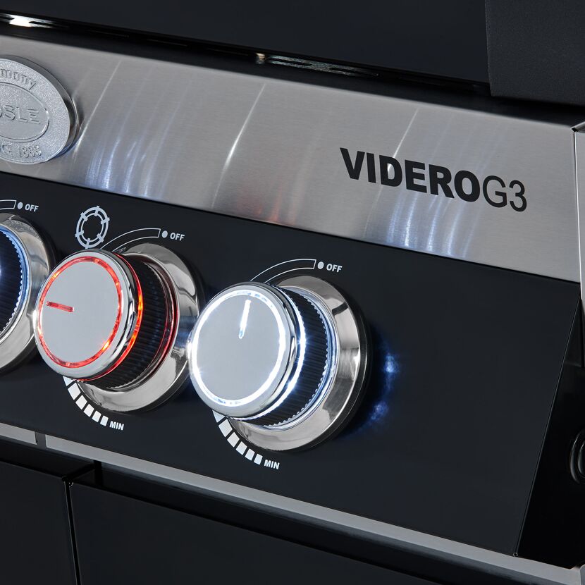 Bedienfeld der BBQ-Station Videro G3