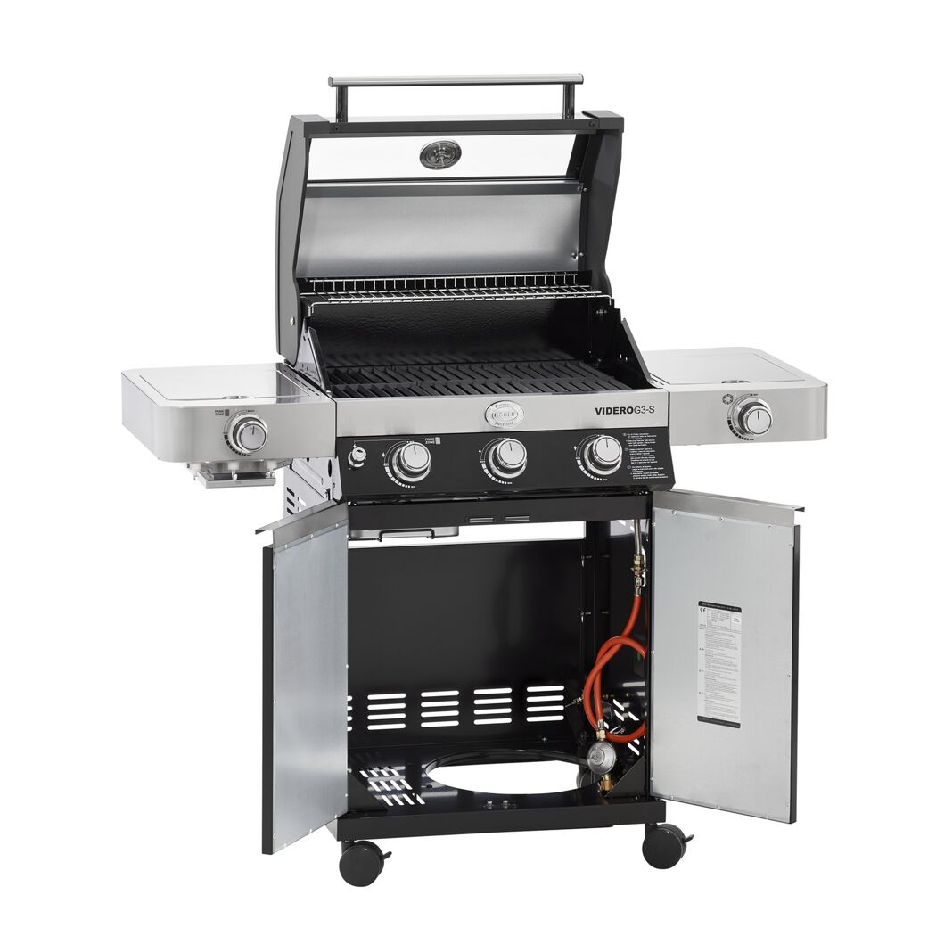 Gasgrill Videro G3-S Vario mit geöffneten Türen