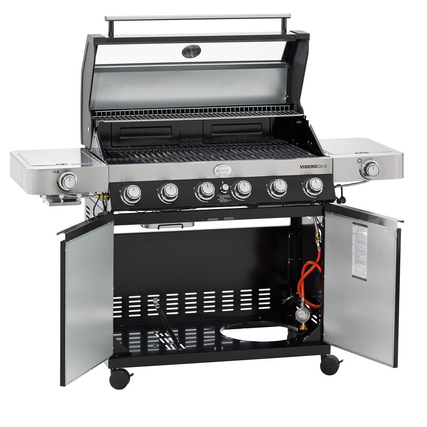 Gasgrill Videro G6-S Vario schwarz 50 mbar