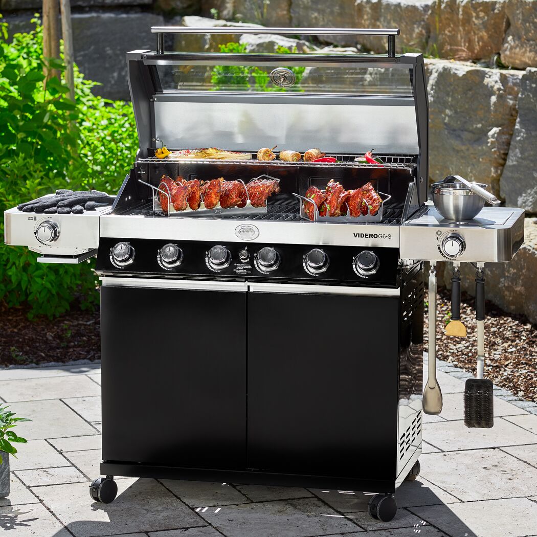 Gasgrill Videro G6-S mit Grillgut