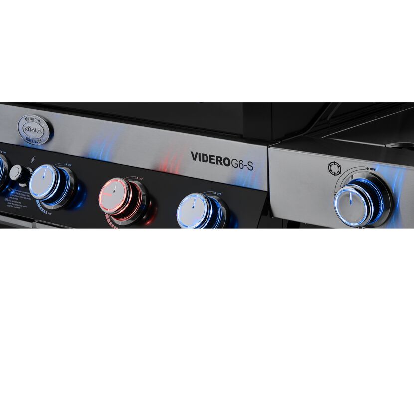 Bedienfeld des RÖSLE Gasgrills Videro G6-S Vario