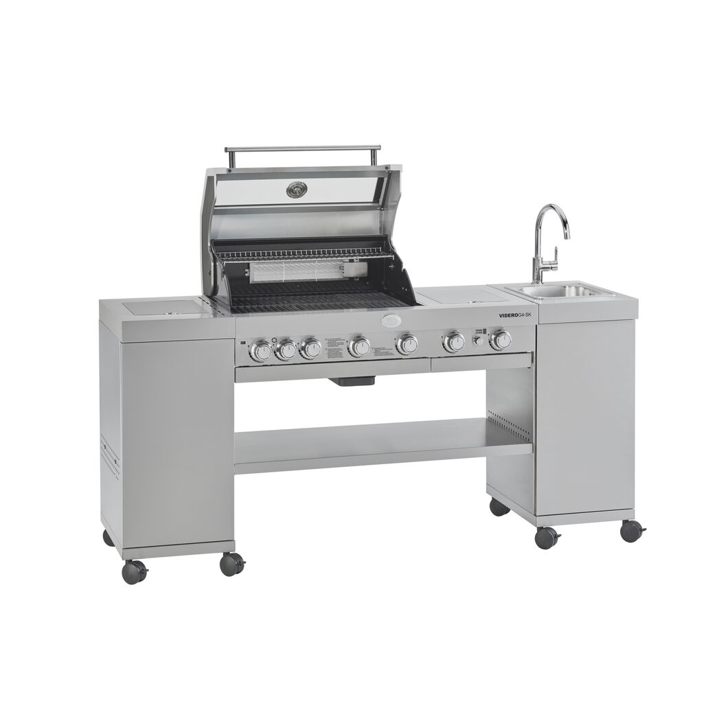Gasgrill Videro G4-SK Vario Kitchen aus Edelstahl