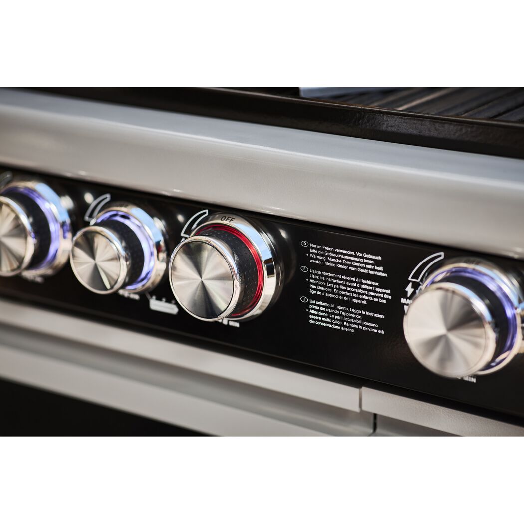 Bedienfeld eines Gasgrills