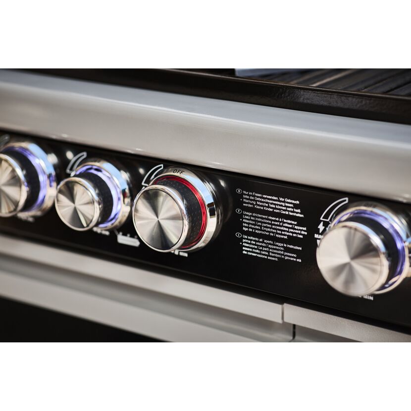 Bedienfeld eines Gasgrills