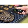 Person misst Temperatur von Steak mit Thermometer