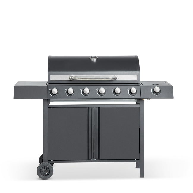 Bild von Gasgrill '6in1' schwarz 141 x 110 x 53 cm