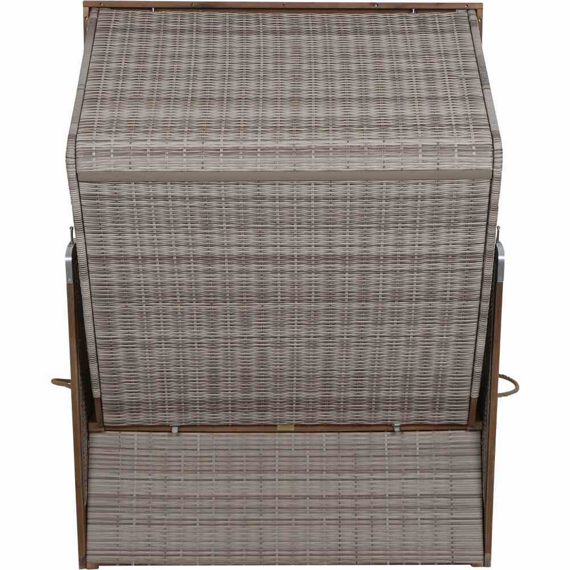 Strandkorb 'Greenline' 2-Sitzer Akazienholz blau/weiß 101 x 165 x 130 cm