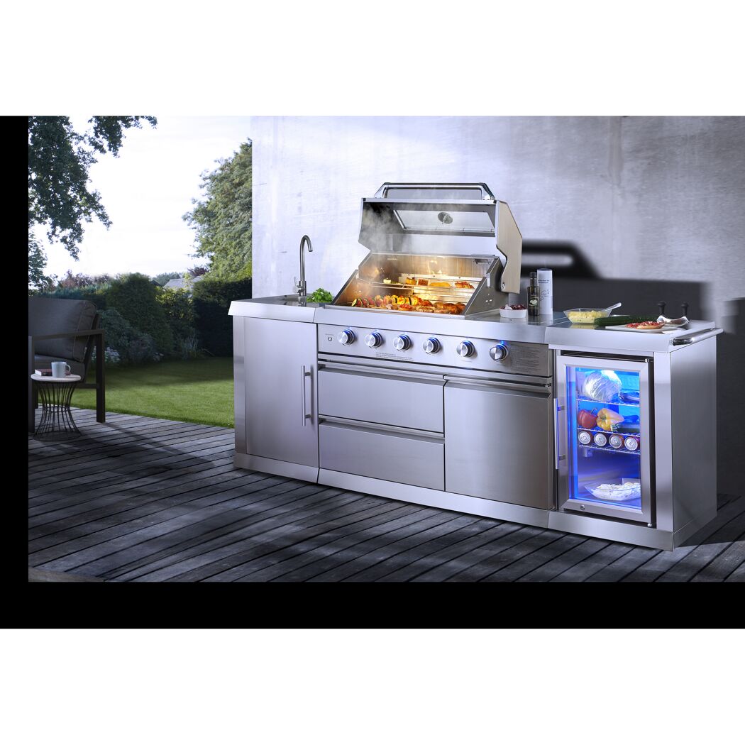 Outdoorküche Oxford mit Grill und Kühlschrank