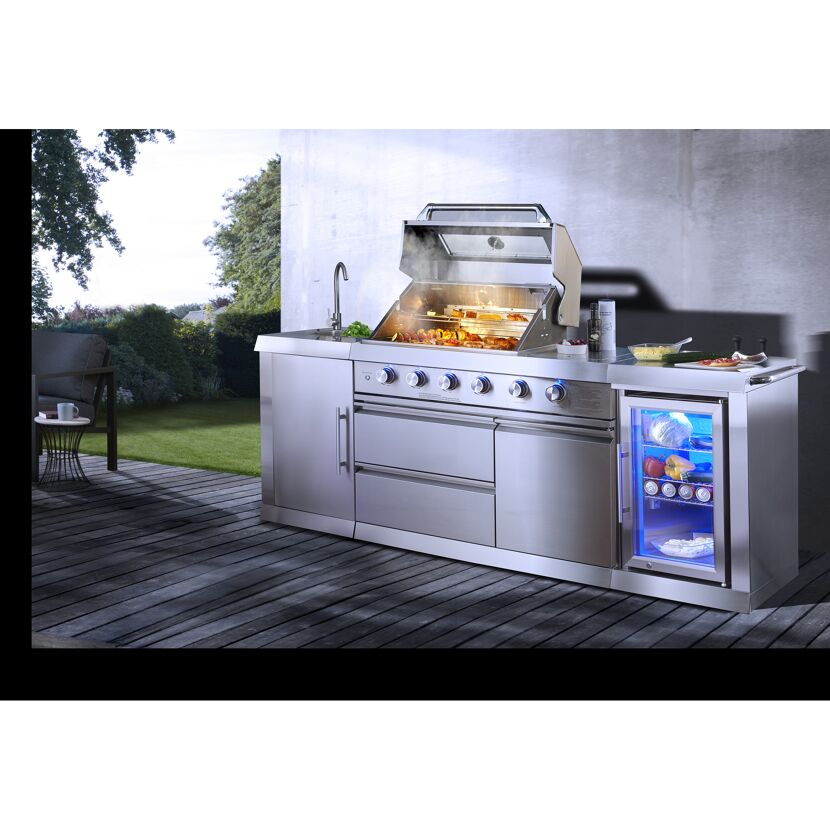 Outdoorküche Oxford mit Grill und Kühlschrank