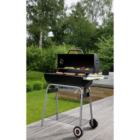 3. Bild von Holzkohlegrillwagen 'Dorado' schwarz/silbern 133 x 109 x 56 cm