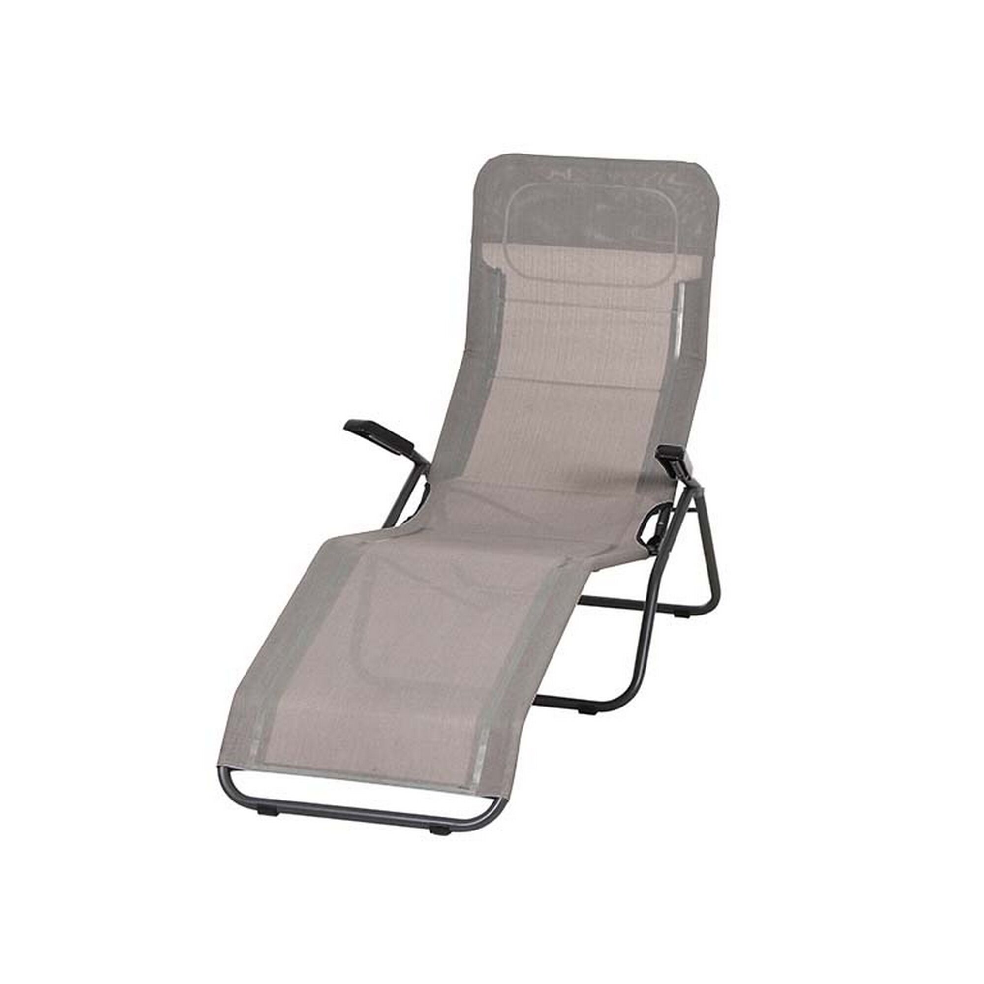 Klappbare Gartenliege in Taupe
