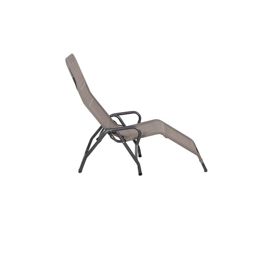 Klappbare Gartenliege in Taupe