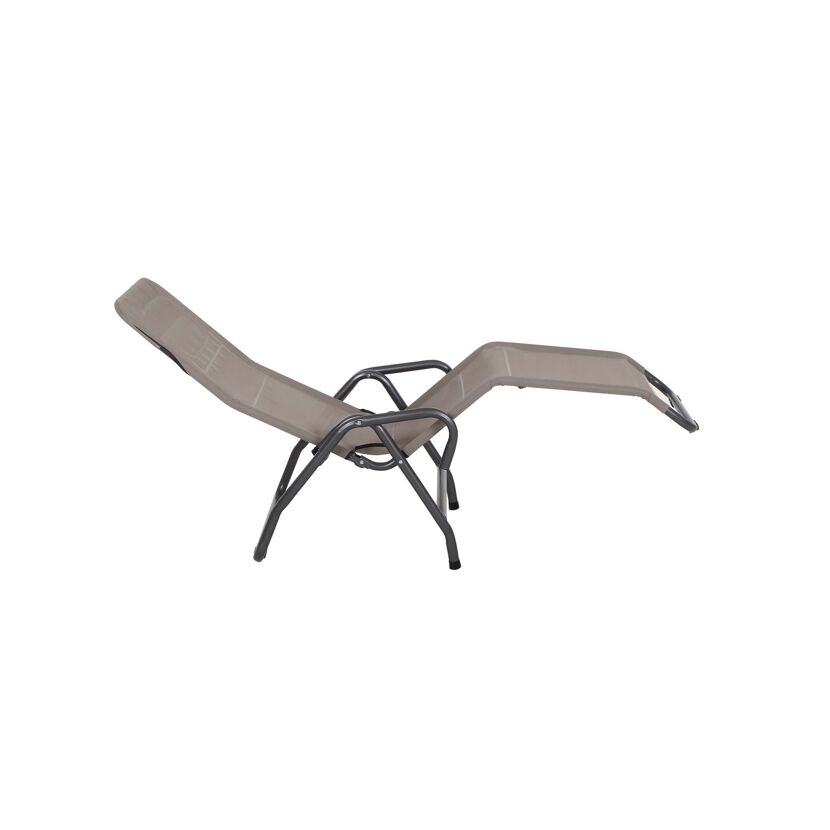 Klappbare Gartenliege in Taupe
