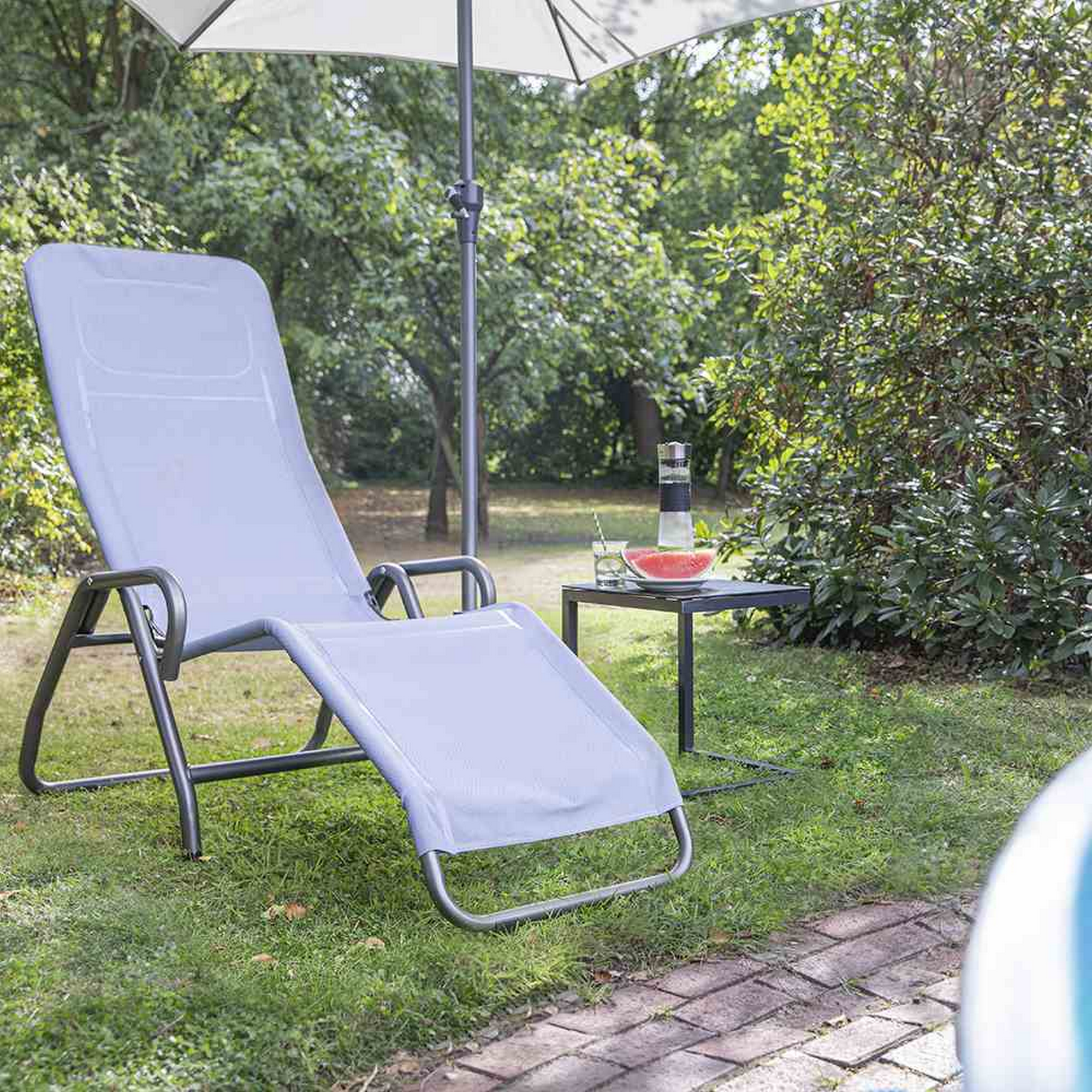 Sonnenliege 'Bito' blau 139 x 72 x 118 cm