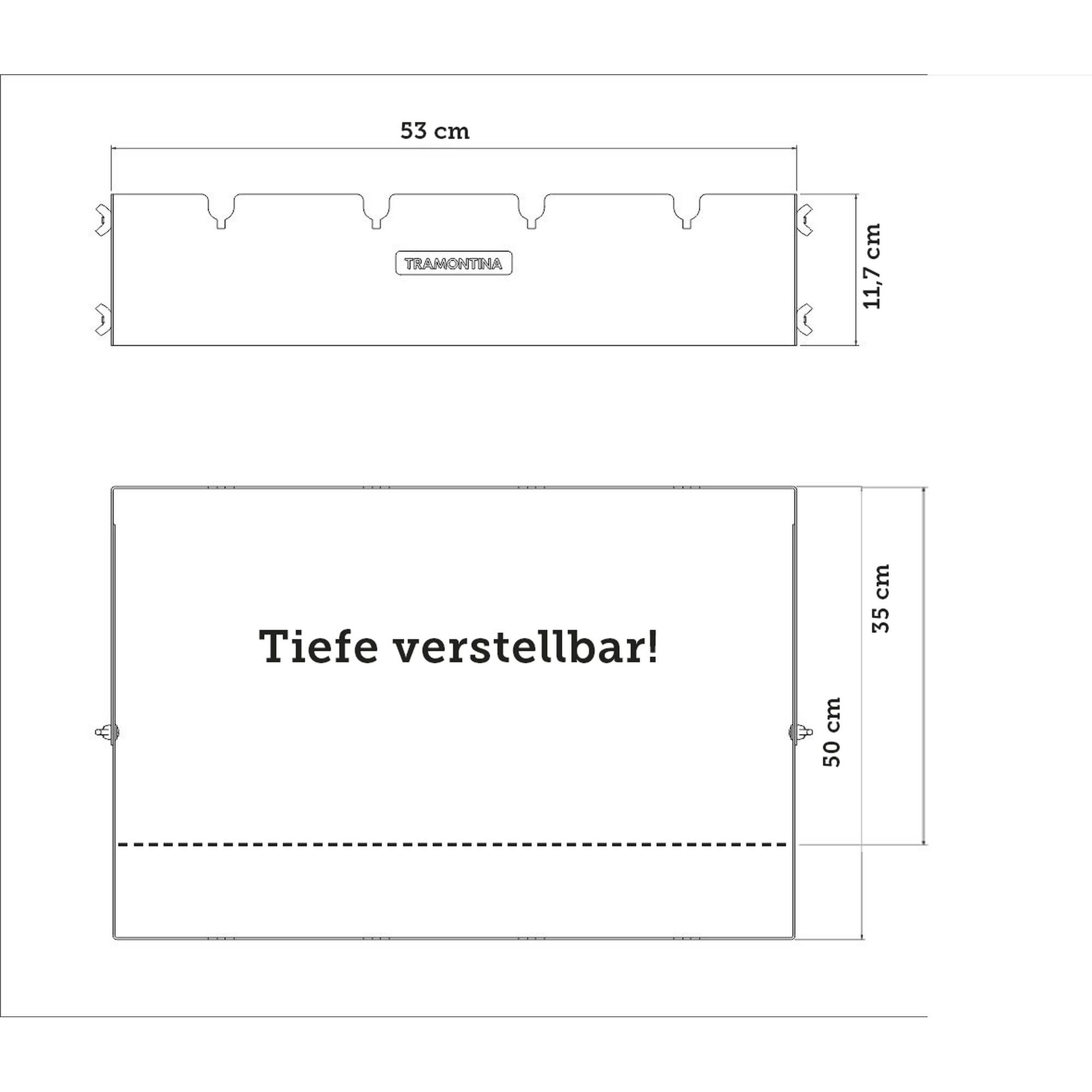 Grillaufsatz für Grillspieße, 53 x 35-50 x 11,7 cm + product picture