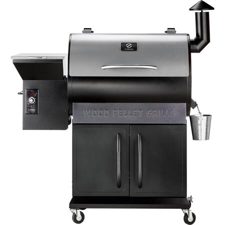 2. Bild von Holzpelletgrill 'ZPG-700E' schwarz, silbern 123 x 57 x 130 cm
