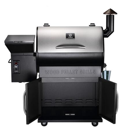 4. Bild von Holzpelletgrill 'ZPG-700E' schwarz, silbern 123 x 57 x 130 cm