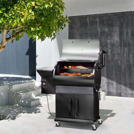 9. Bild von Holzpelletgrill 'ZPG-700E' schwarz, silbern 123 x 57 x 130 cm