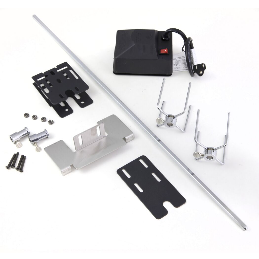 Drehspieß-Set für Gasgrill mit Einzelteilen