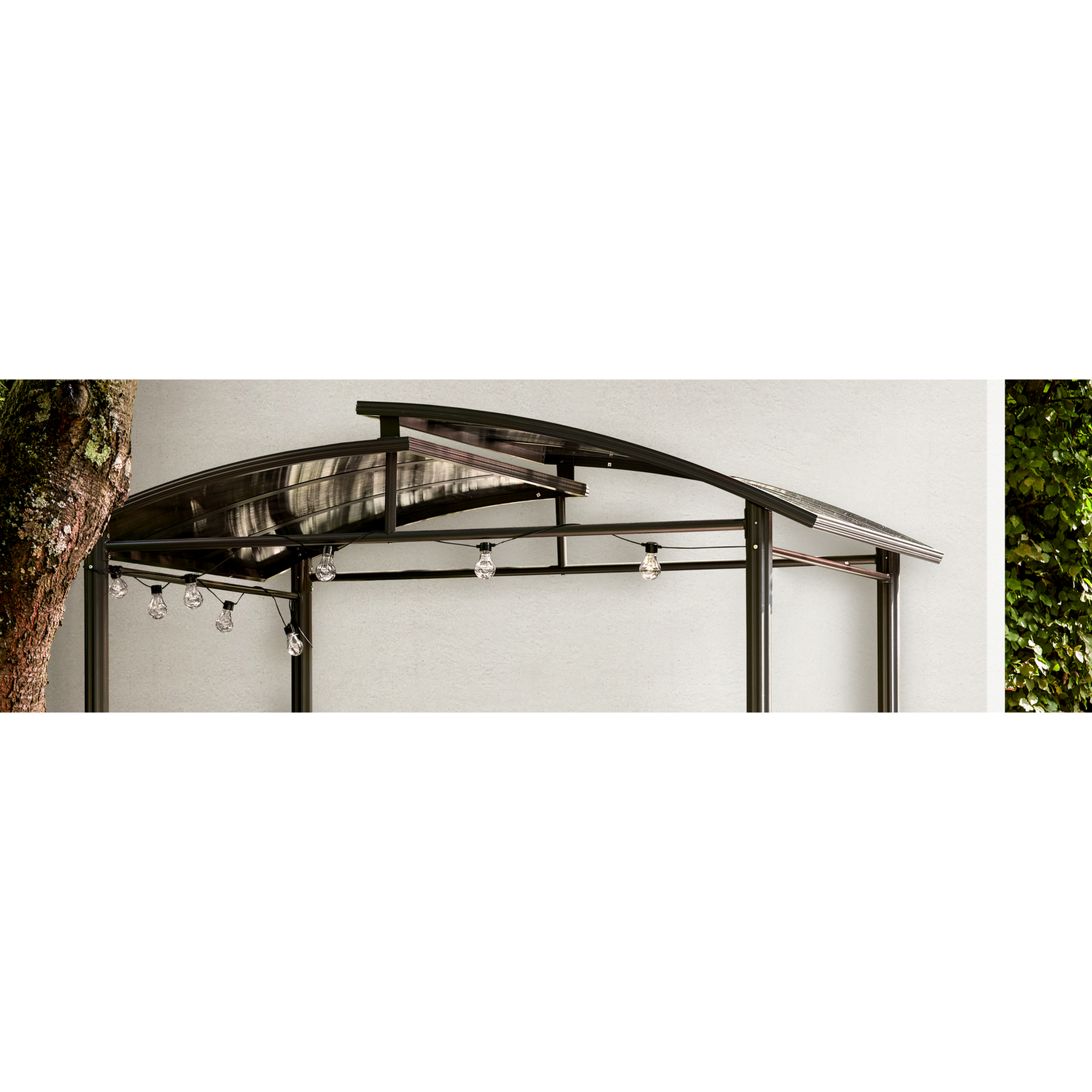 Ersatzdachplatten für Grillpavillon grau 240 x 230 cm