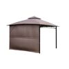 Brauner Pavillon mit Seitenwand