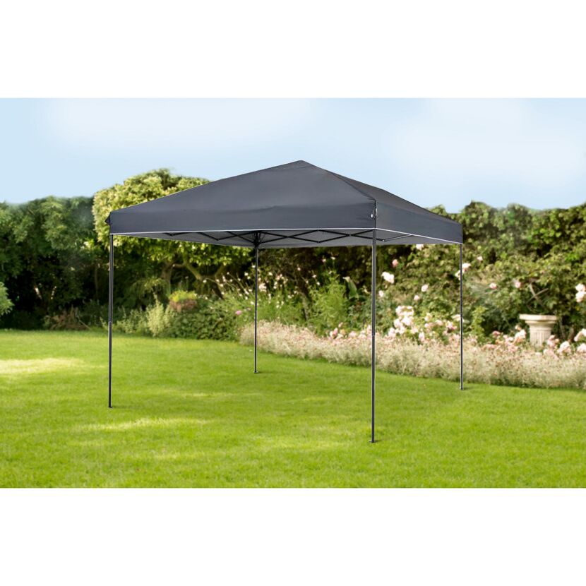 Anthraziter Faltpavillon 3x3 Meter im Garten