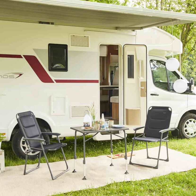 Campingstuhl 'Premium' klappbar Aluminium anthrazit 57,5 x 100 x 68 cm