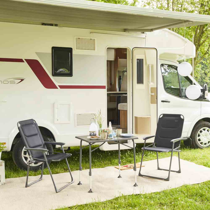 Campingstuhl 'Premium' klappbar Aluminium anthrazit 57,5 x 100 x 68 cm