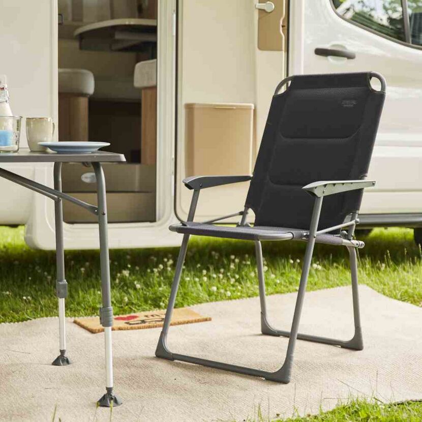 Campingstuhl 'Premium' klappbar Aluminium anthrazit 57,5 x 100 x 68 cm