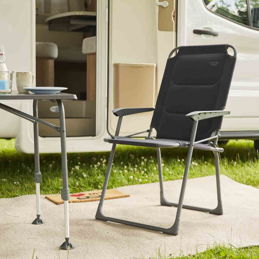 Campingstuhl 'Premium' klappbar Aluminium anthrazit 57,5 x 100 x 68 cm