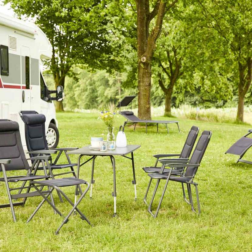 Campingstuhl 'Premium' klappbar Aluminium anthrazit 57,5 x 100 x 68 cm