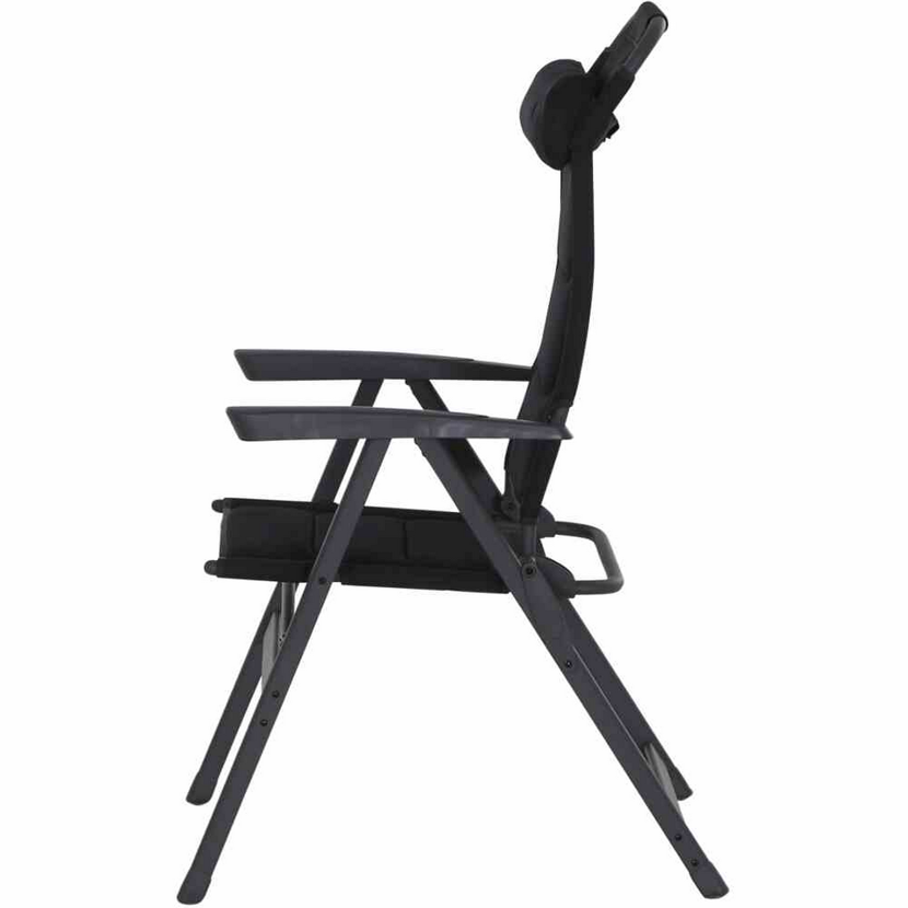 Campingstuhl 'Premium' klappbar Aluminium anthrazit 61 x 118 x 70,5 cm