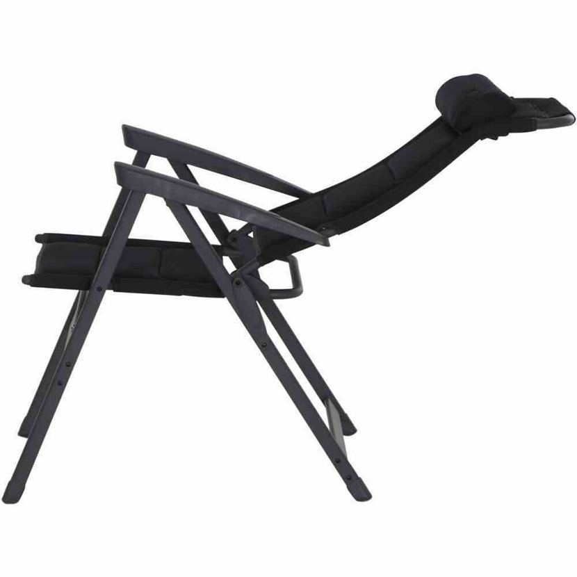 Campingstuhl 'Premium' klappbar Aluminium anthrazit 61 x 118 x 70,5 cm